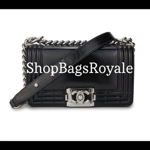 CHANEL - Small Quilted Letter Logo Boy Bag